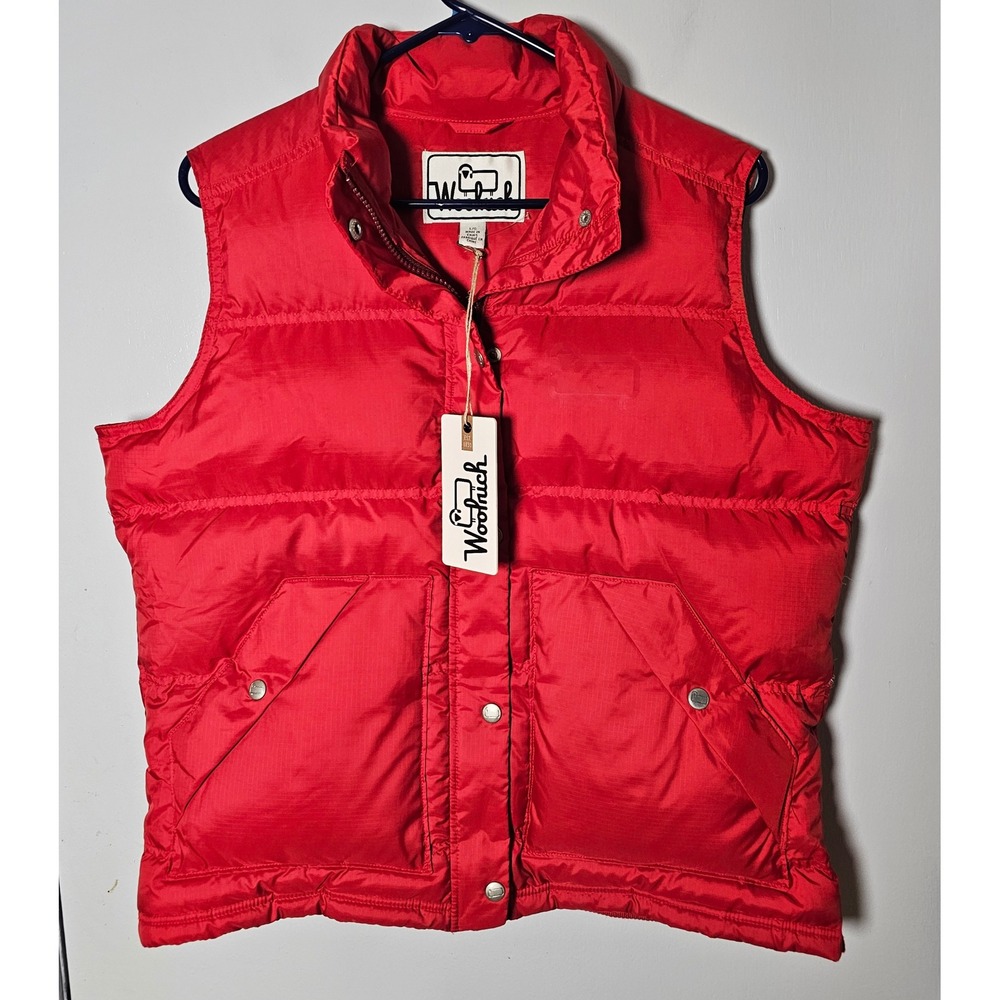 Woolrich WMS Sierra Down Vest Red Puffer 550 Fill Women's Sz Large NWT Gorpcore